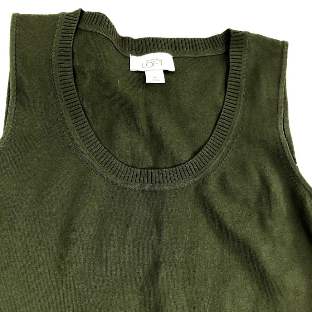 Loft Ann Taylor tank top olive color size M
